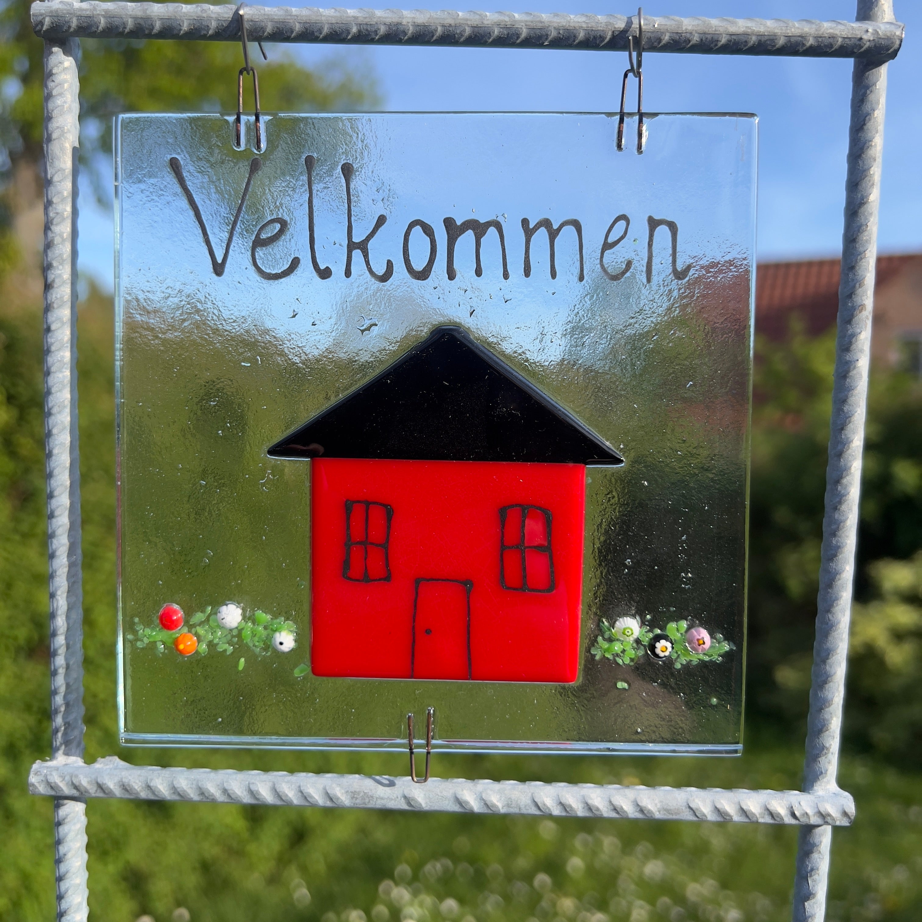 Velkommen Hjem Glasskilt