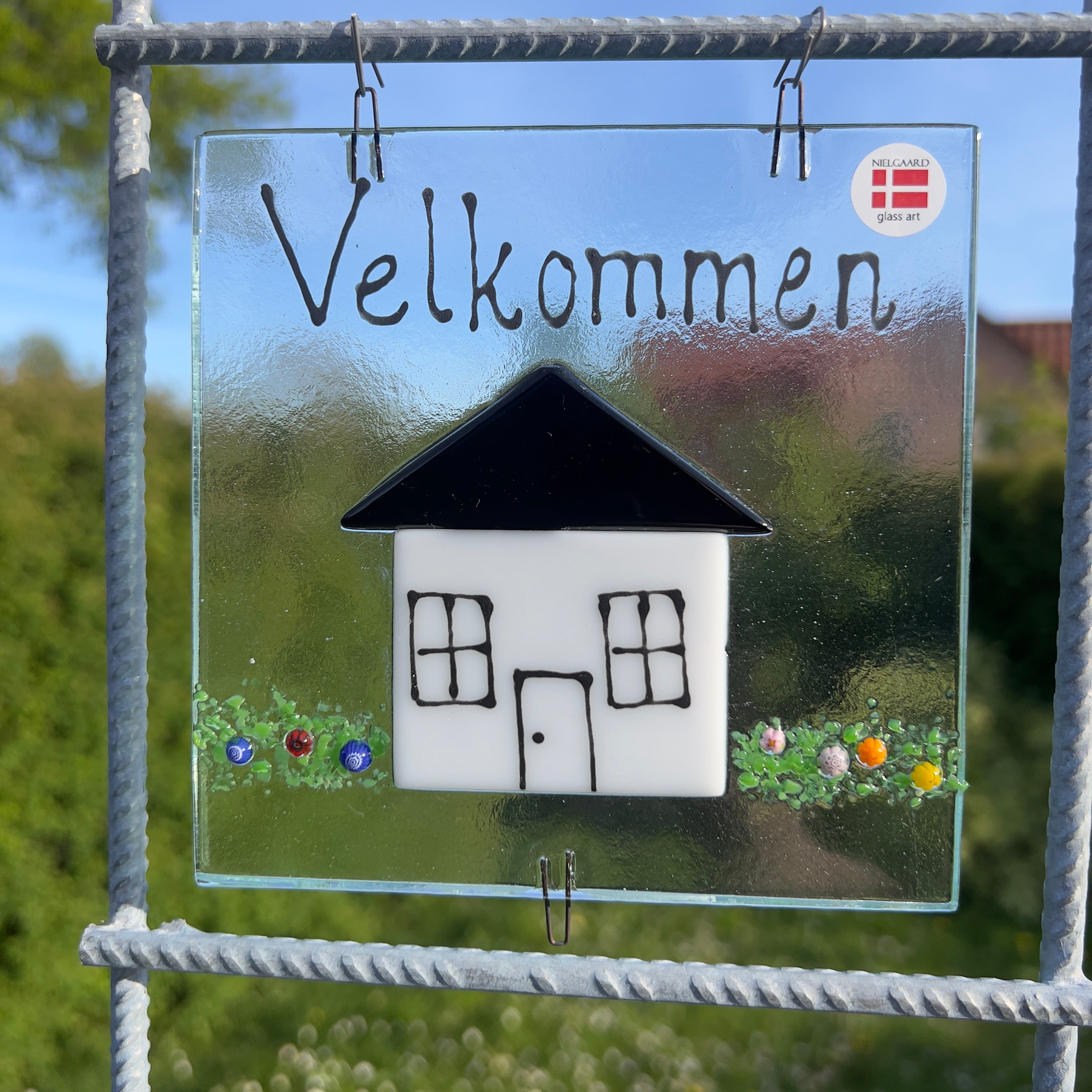 Velkommen Hjem Glasskilt